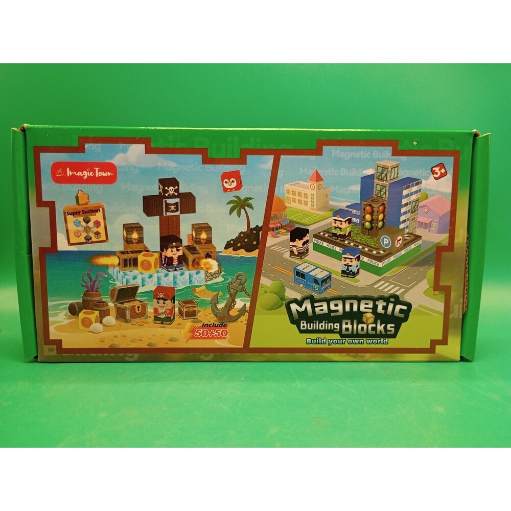 3D Magnetic Building Class Set Pirate / City Block